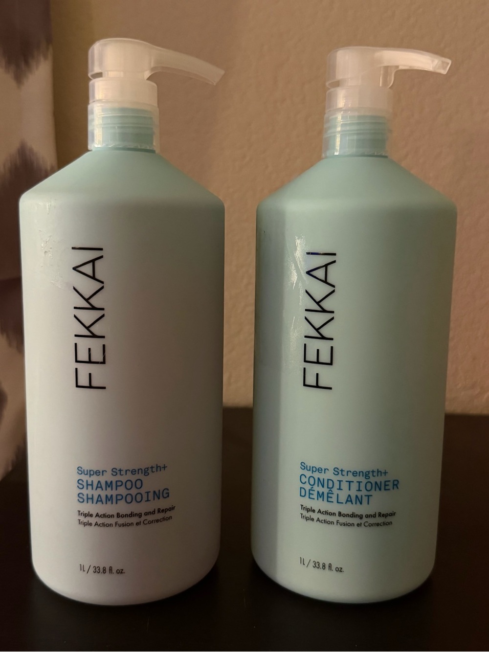 Fekkai Super Strength+ Shampoo and Conditioner triple acting bonding & repair